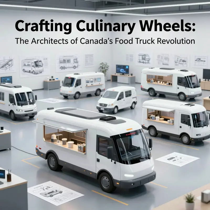 Inside a Canadian food truck manufacturing facility, highlighting customization and compliance.
