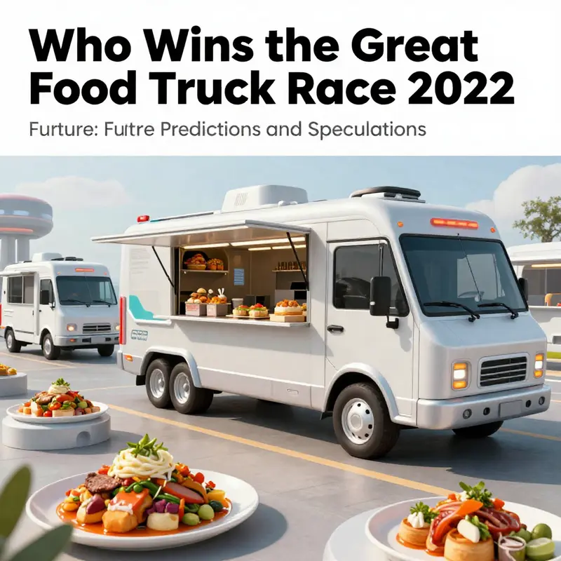 A snapshot of the lively atmosphere of the Great Food Truck Race, highlighting the competition’s energy and culinary creativity.