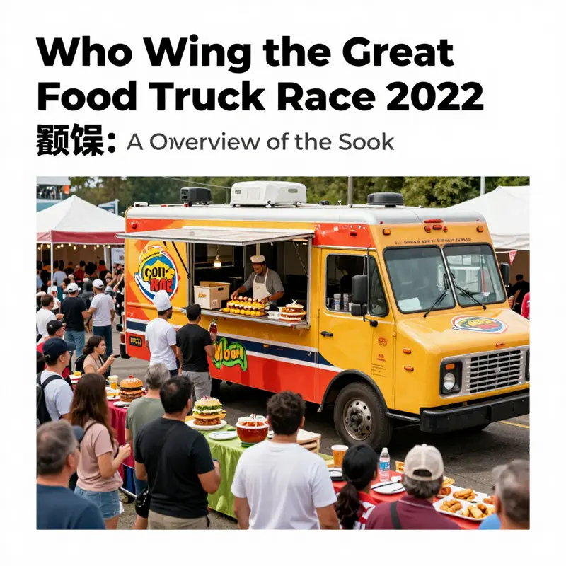 A snapshot of the lively atmosphere of the Great Food Truck Race, highlighting the competition’s energy and culinary creativity.