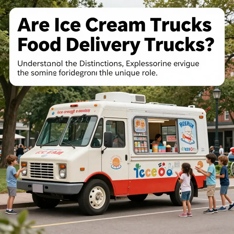 An ice cream truck surrounded by children in a park, emphasizing the fun and community aspect of mobile ice cream vendors.