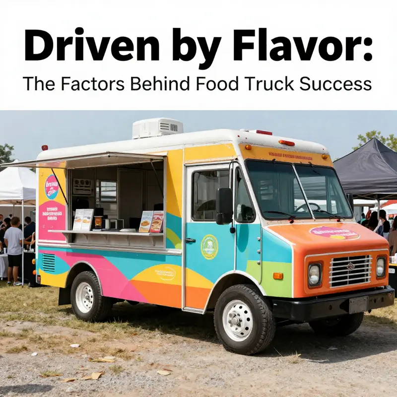 Food trucks thriving in an urban space, illustrating low startup costs and vibrant community engagement.