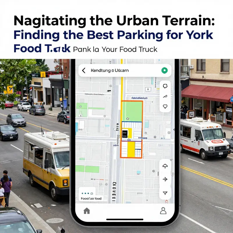 Using mapping applications to identify optimal locations for food truck parking.