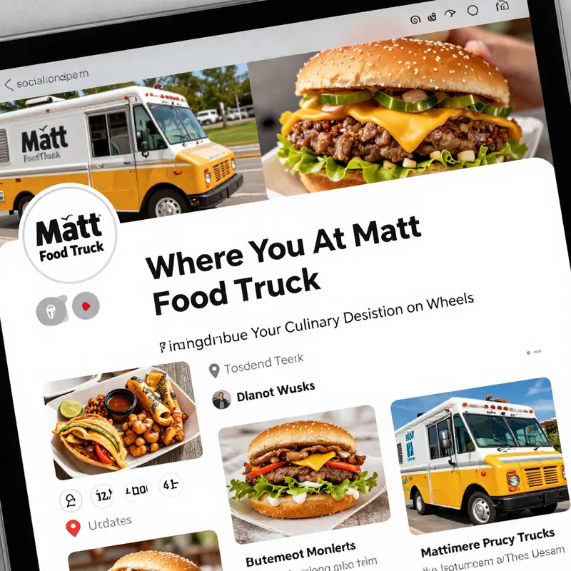 Matt Food Truck’s vibrant online presence engaging a community of food lovers and automotive enthusiasts.
