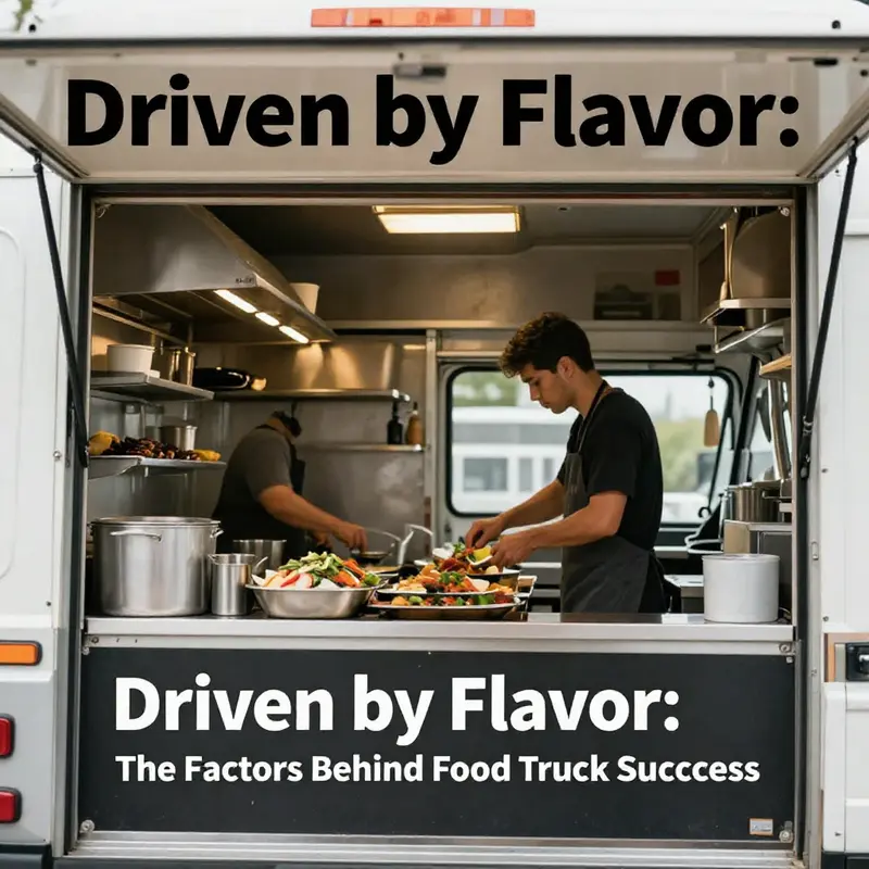 Food trucks thriving in an urban space, illustrating low startup costs and vibrant community engagement.