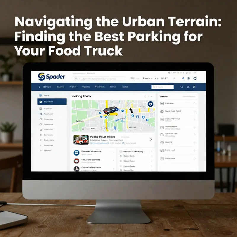 Using mapping applications to identify optimal locations for food truck parking.