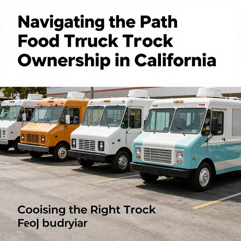 Food trucks lining up on a vibrant California street, showcasing diverse culinary offerings.
