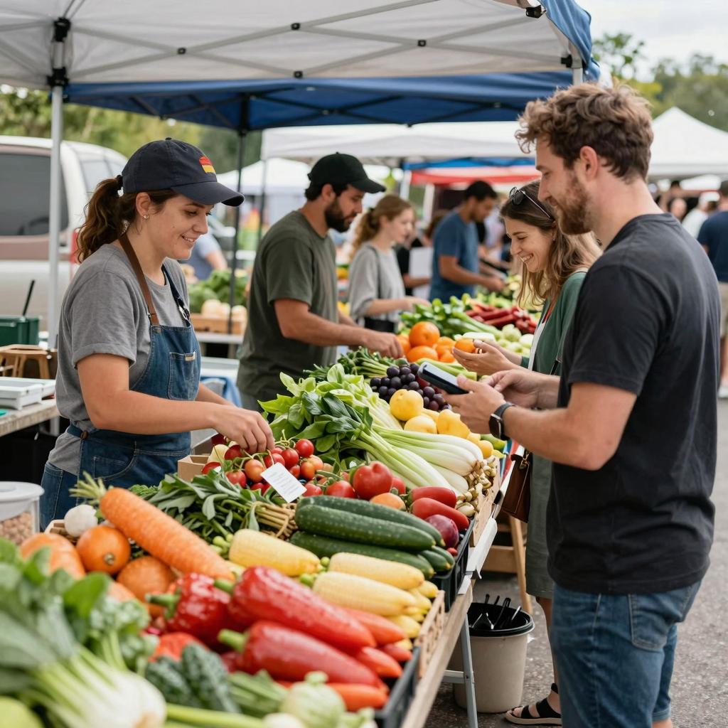 Farmer Market Scene