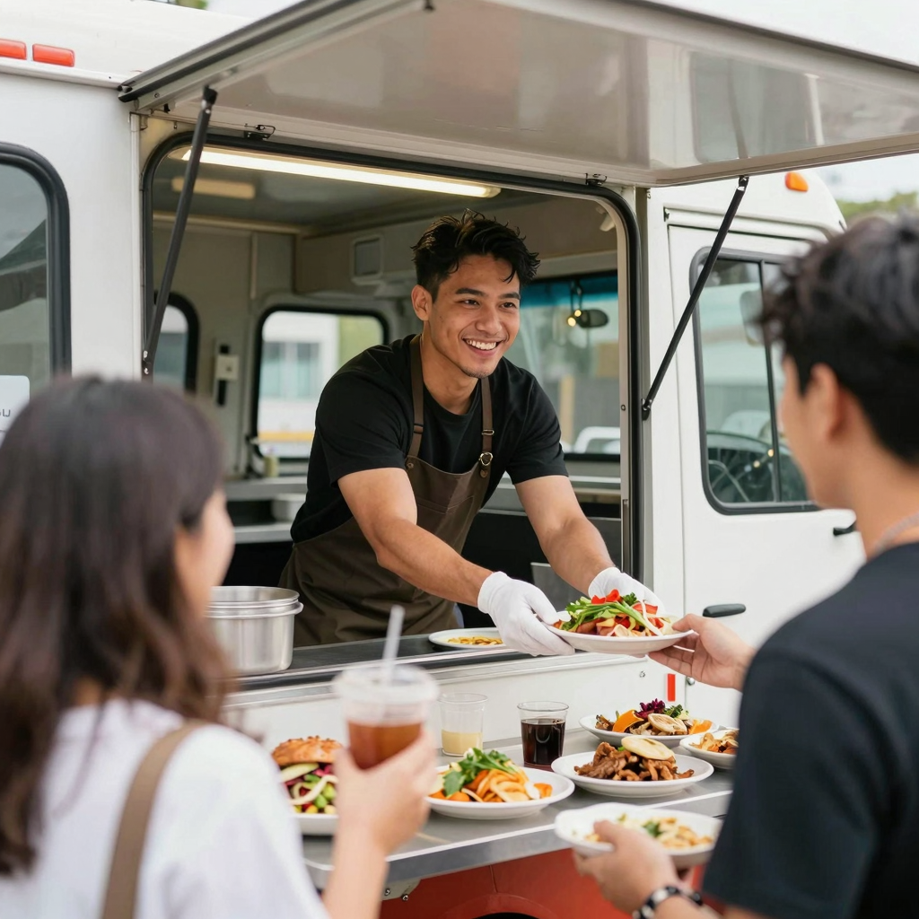 Food Truck Owner in Action
