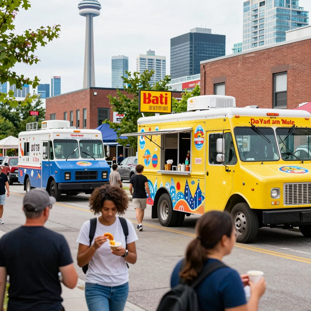 Food truck scene in Toronto