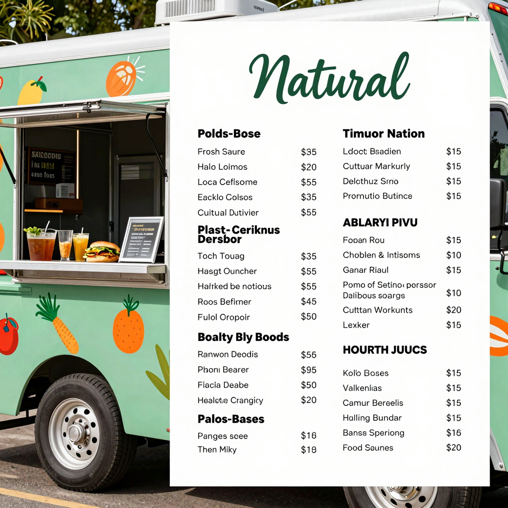 Food Truck Menu