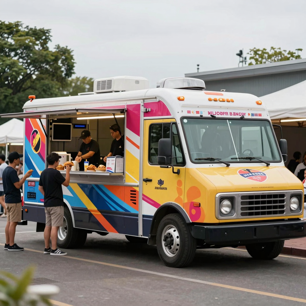 A customized high-end food truck designed for enthusiasts