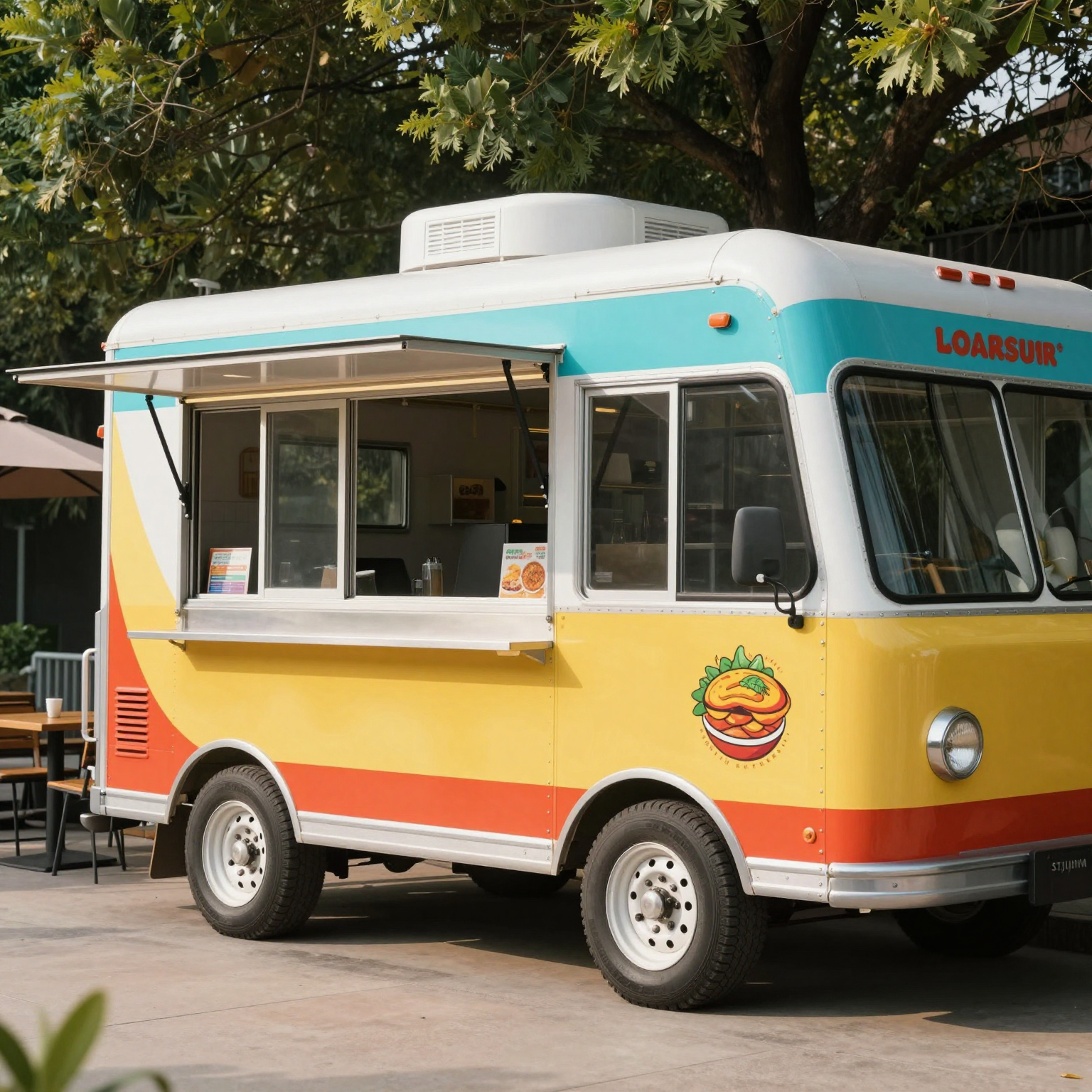 A stylish and modern food truck design