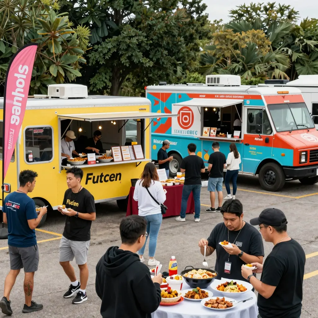 Food Trucks at a Car Show