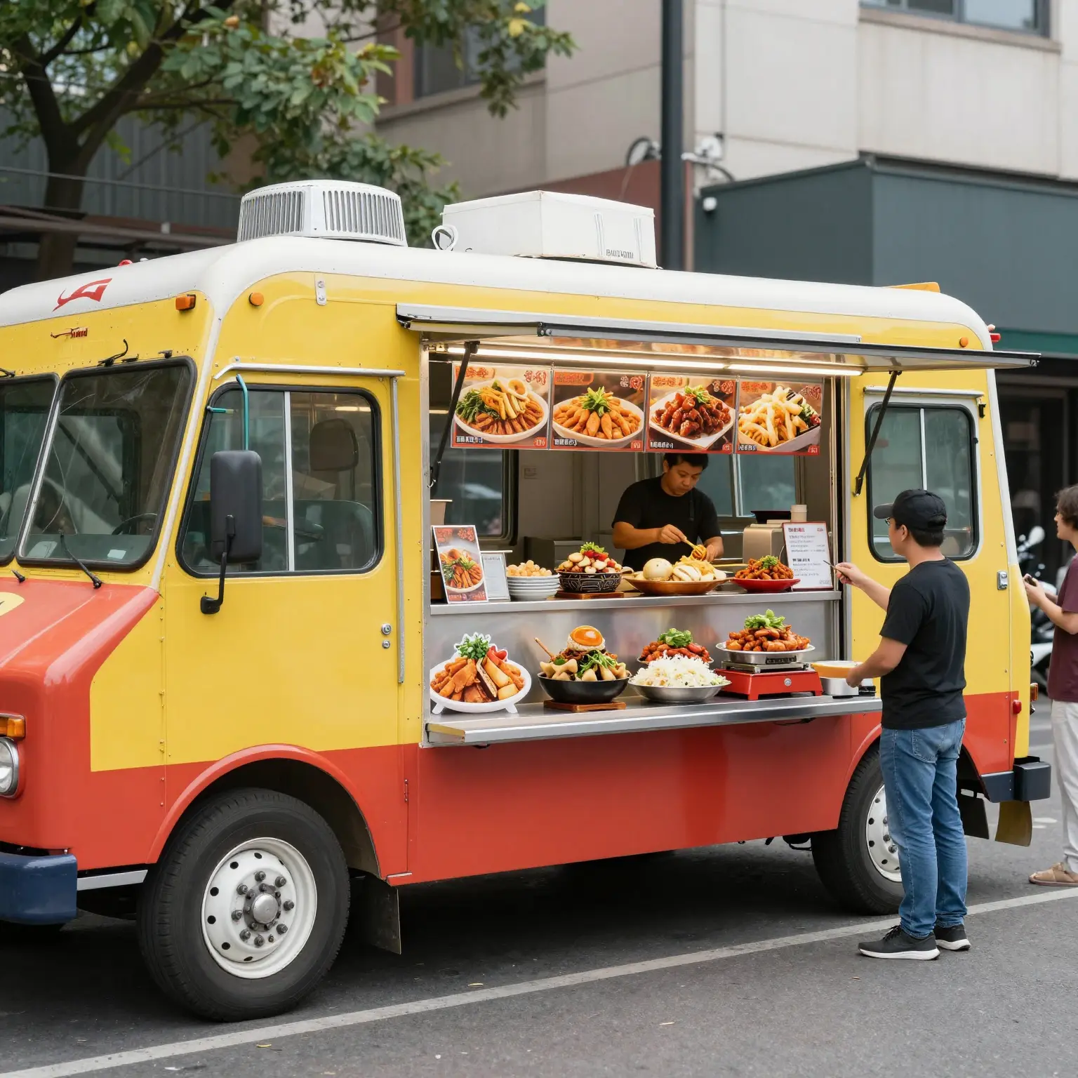 Food truck with weight scale