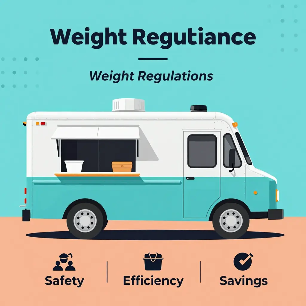 Infographic about weight regulations compliance in food trucks